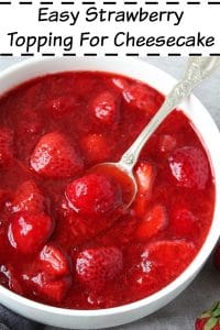 Fresh strawberry topping