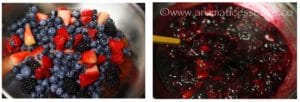 Preparation of berry compote