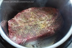 Brown one side of the chuck roast