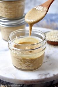 Hulled sesame tahini