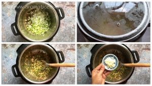Saute holy trinity and garlic
