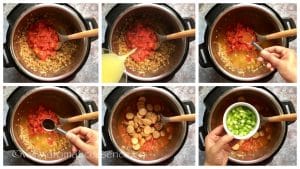 Add the remaining ingredients except the sauteed shrimp