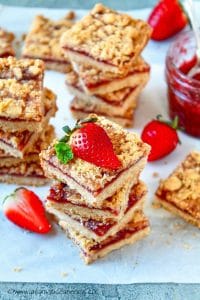 Strawberry jam squares