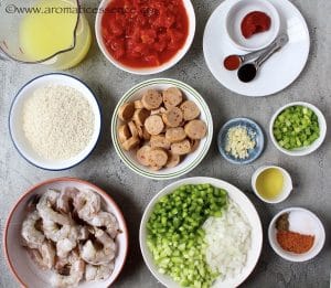 Jambalaya ingredients