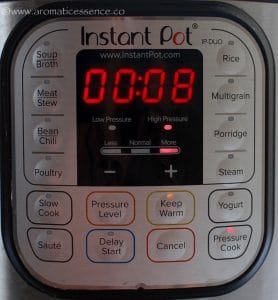 Pressure cook on high for 8 minutes.