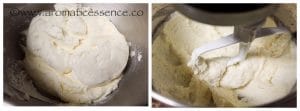 Add ricotta cheese and continue beating until creamy