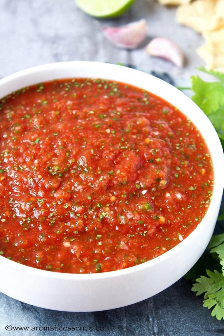 Homemade Salsa Recipe {Restaurant Style} - Aromatic Essence