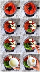 Add all the ingredients for the salsa in a blender
