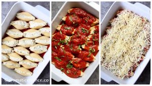 Top with more marinara and cheese