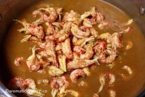 Add crawfish tail meat