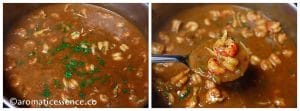 Crawfish smothered in Cajun etouffee sauce