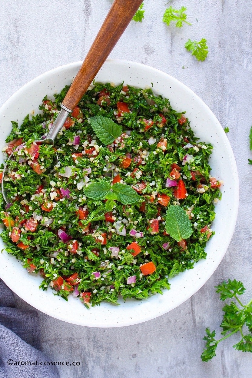 Tabouli Salad {Lebanese Tabbouleh Salad} - Aromatic Essence