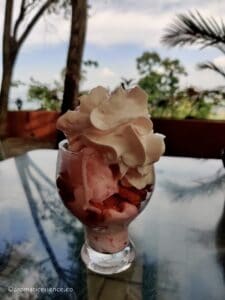 Strawberry cream served at Mapro garden