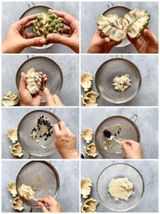 Deseeding custard apple
