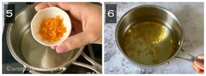 Simple syrup infused with orange zest