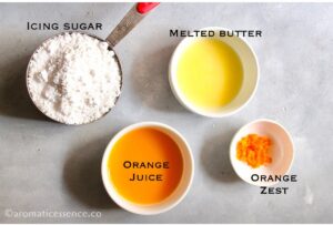Ingredients for orange glaze