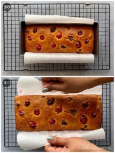 Freshly baked cranberry orange bread