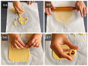 Same process repeated with dough scraps