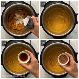 Coconut milk, fish sauce, and palm sugar