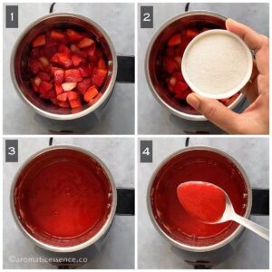 Preparation of strawberry puree