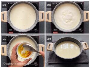 Boil milk and set aside until it turns lukewarm