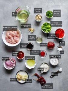 Ingredients needed for dragon chicken