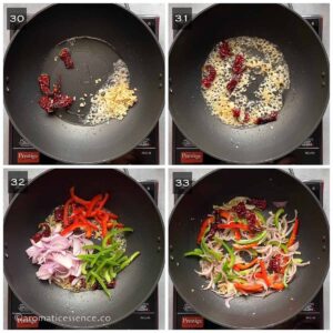 Sauteed aromatics and bell peppers
