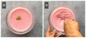 Cardamom powder added to flavor the lassi