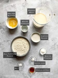 Ingredients needed for egg-free waffles