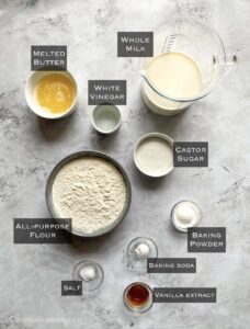 Ingredients needed for egg-free waffles