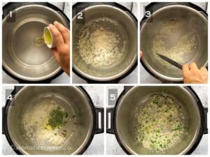 Onions, garlic, and diced jalapenos sauteed in olive oil
