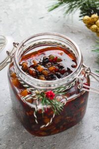 Fruits soaked in rum