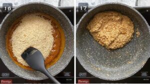Sesame seeds combined with jaggery syrup